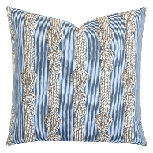 Marina Nautical Knot Pillow, Blue Marina Nautical Knot Pillow, Blue
