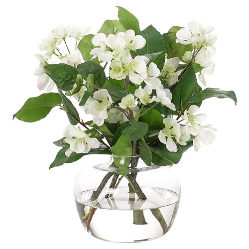 15" Pear Blossom in Vase, Faux~P77560356