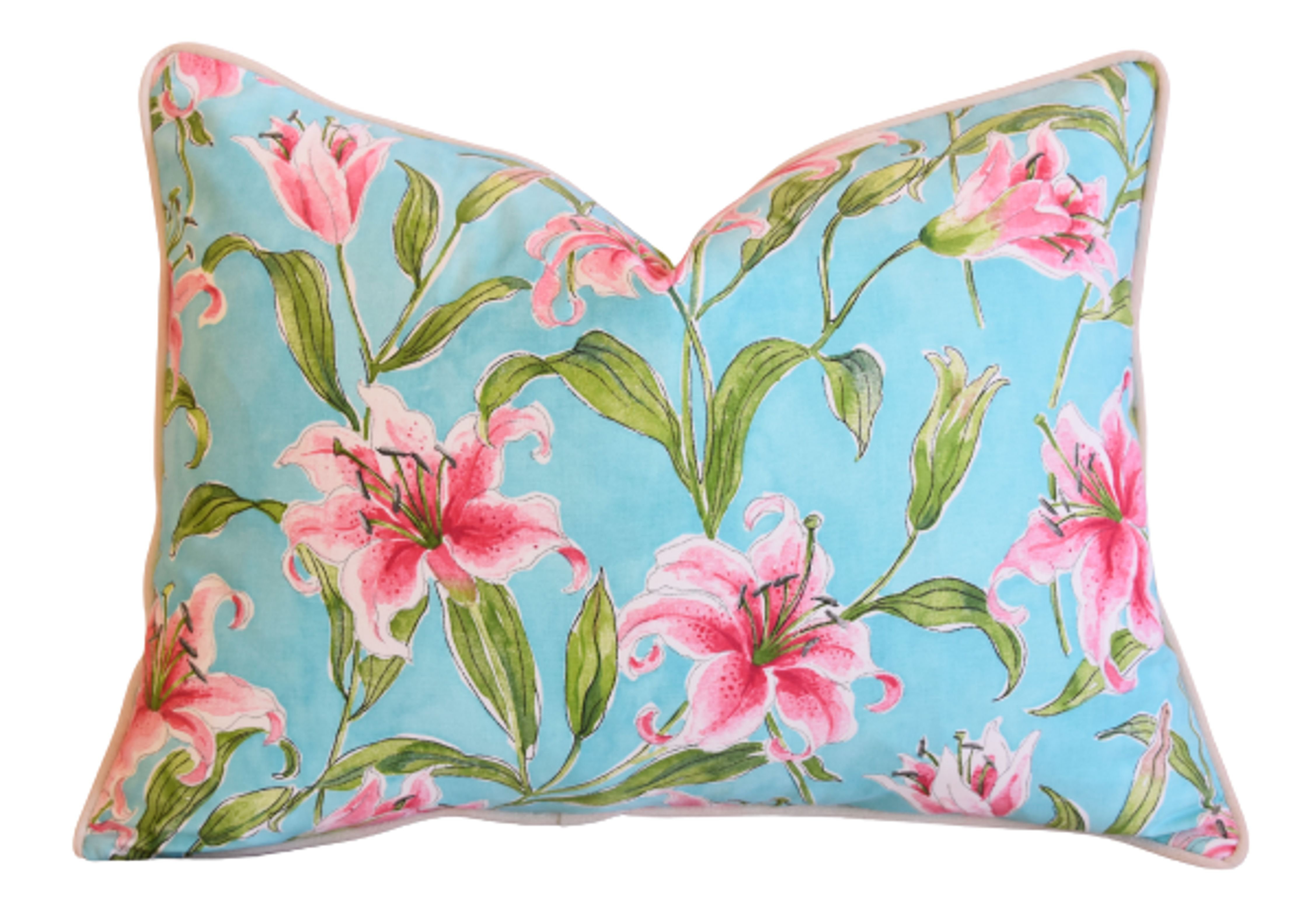 PK Lifestyles Monet's Lily Floral Pillow~P77621957