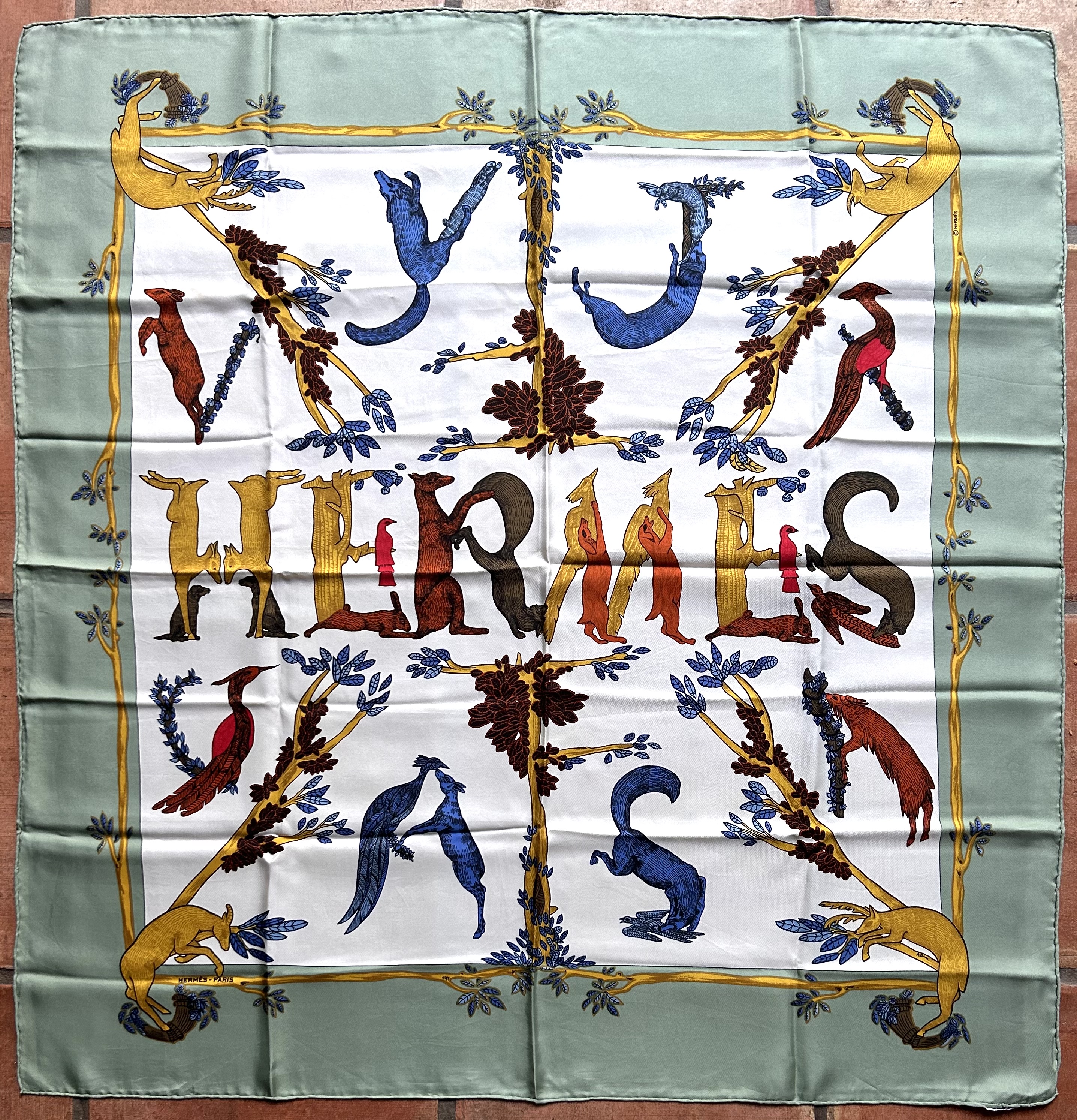 Hermès Alphabet Scarf~P77709146