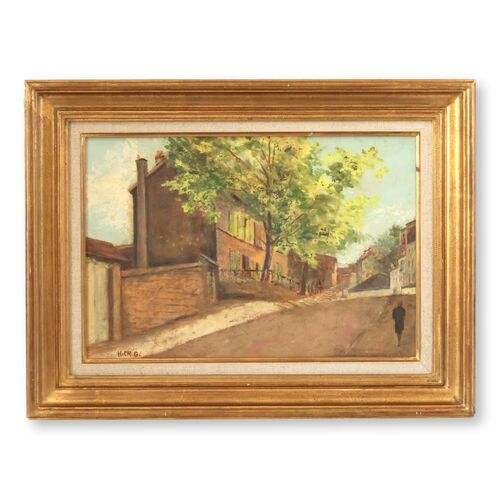 Montmartre Paris Street Scene Painting Montmartre Paris Street Scene Painting