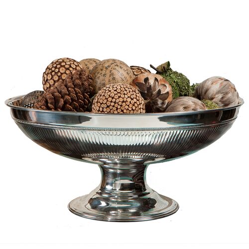 Nickel Finish 22.5" Pedestal Bowl Nickel Finish 22.5" Pedestal Bowl