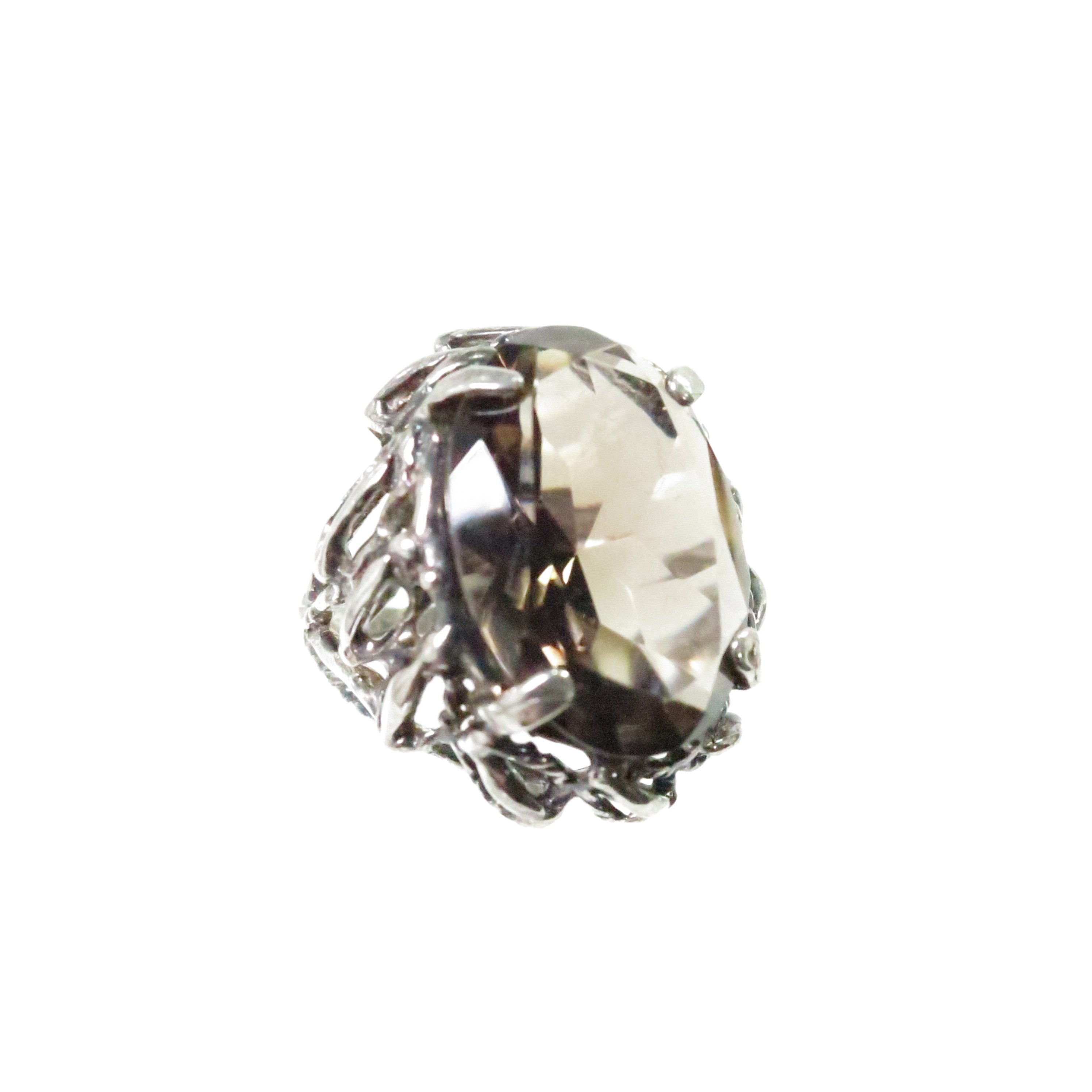 1940s Sterling Champagne Topaz Ring~P77662131