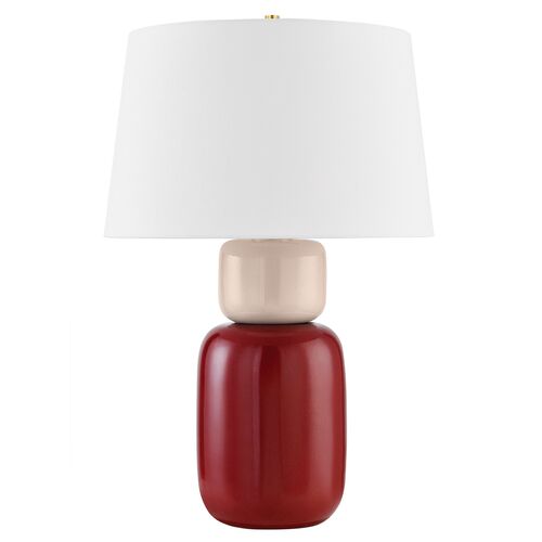Batya Ceramic Table Lamp, Bordeaux Blush Batya Ceramic Table Lamp, Bordeaux Blush