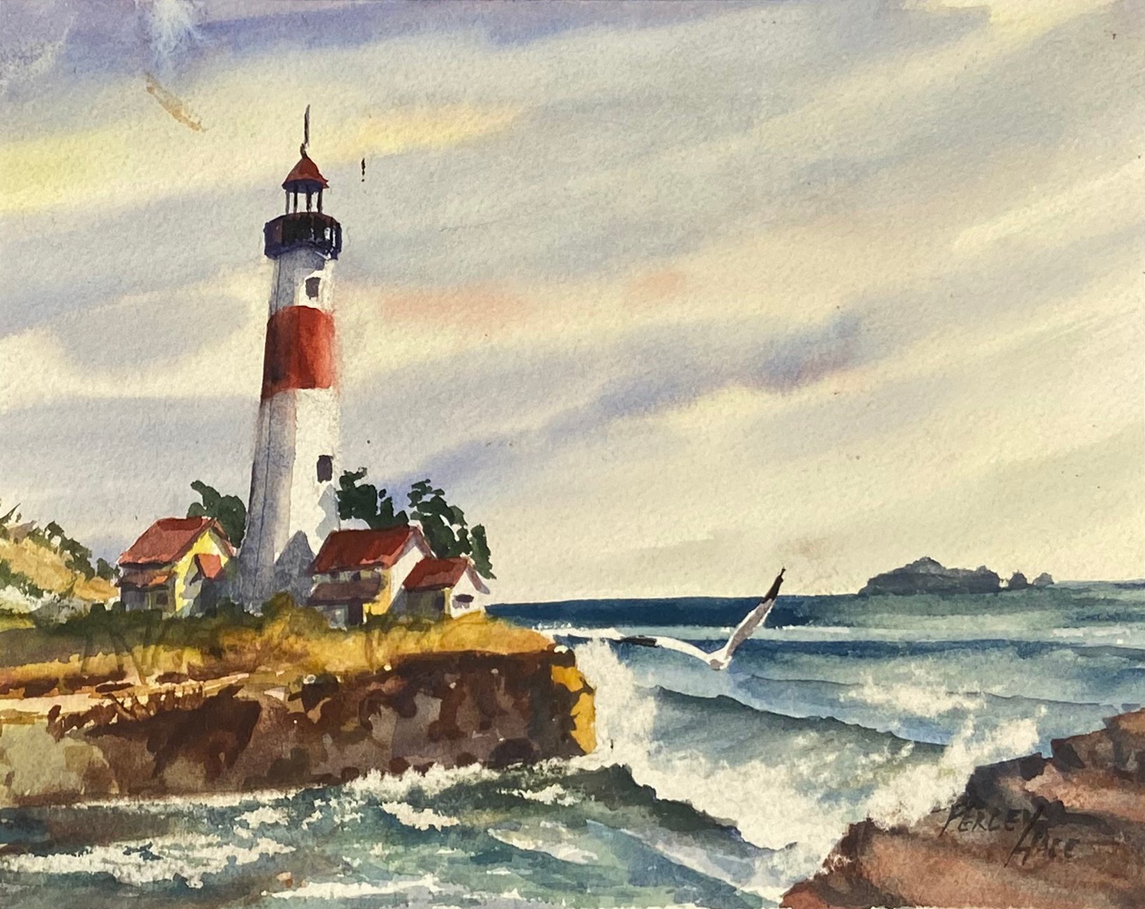 Lighthouse on the Coast by Percey Hale~P77606066