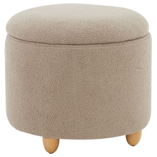 Zaria Storage Ottoman, Faux Shearling Zaria Storage Ottoman, Faux Shearling