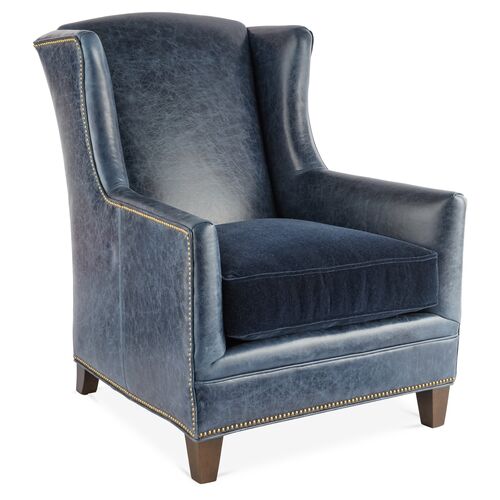 Lena Club Chair, Ocean Leather~P77416111