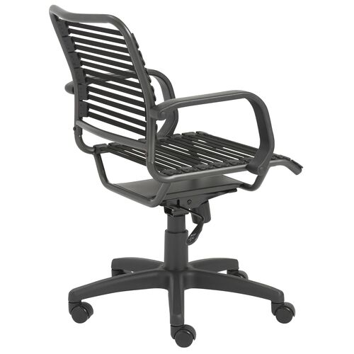 Cordis Flat Mid Back Office Chair, Black