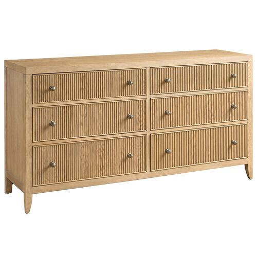 Veridian Fluted 6-Drawer Dresser