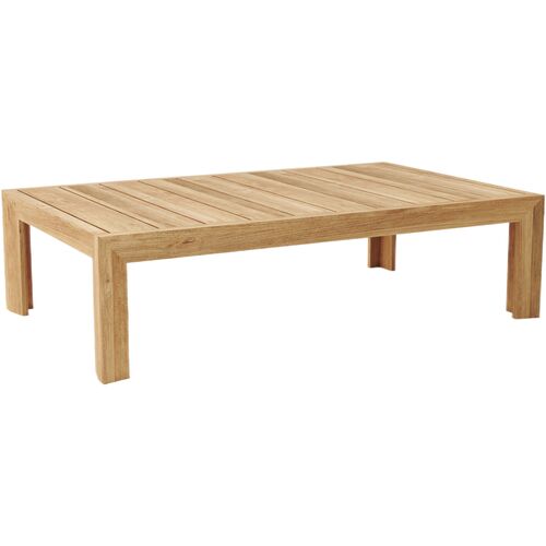 Deluna Outdoor Teak Coffee Table, Natural