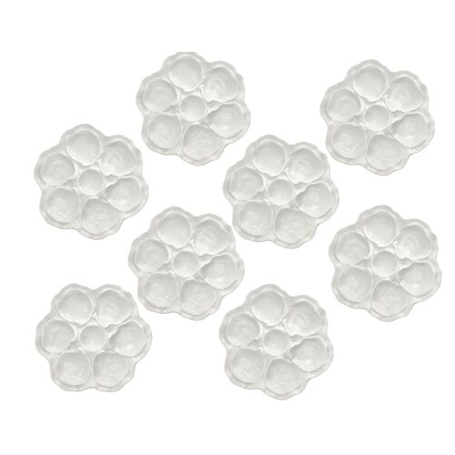 French Limoges White Oyster Plates, S/8 French Limoges White Oyster Plates, S/8