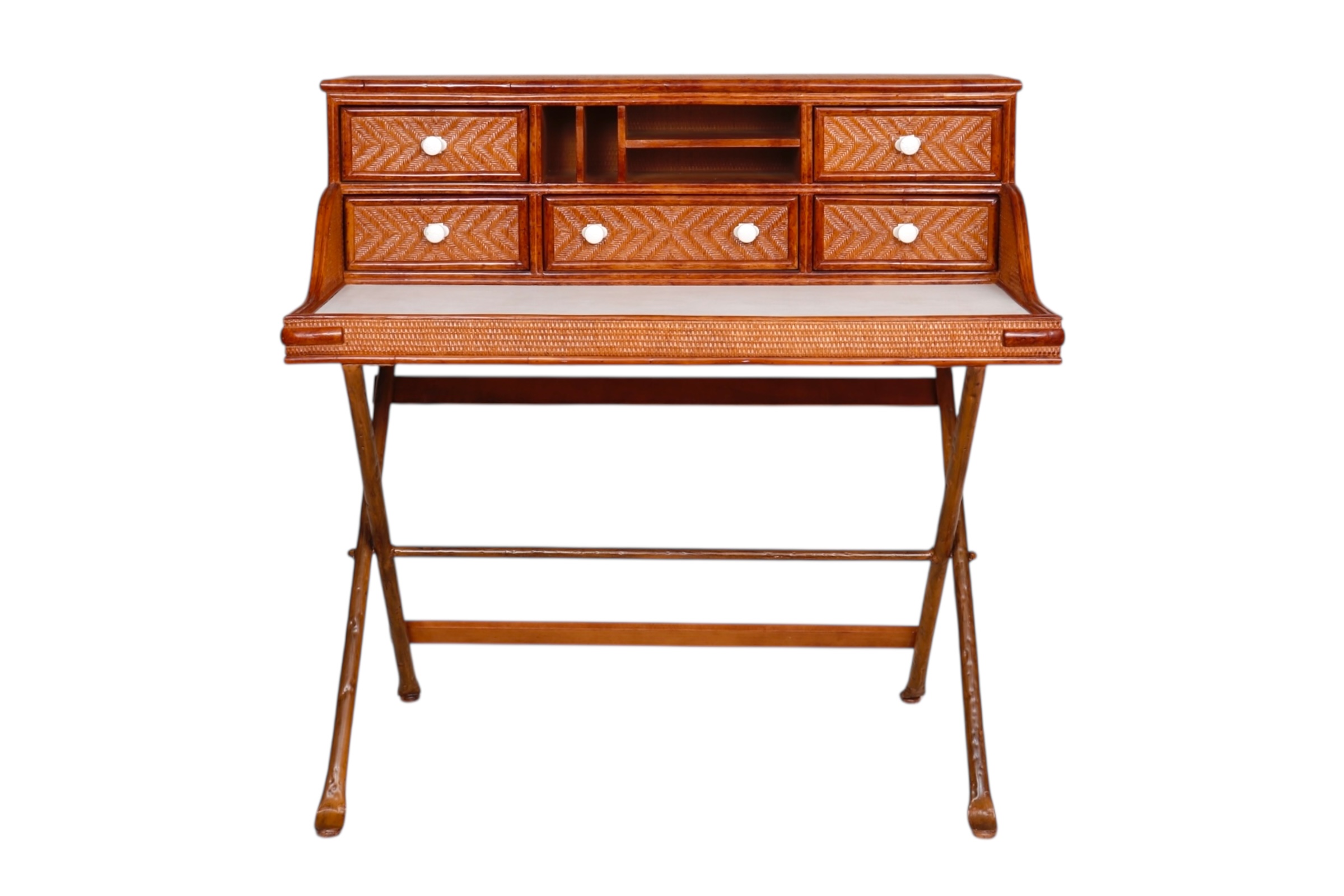 Rattan Campaign Writing Desk~P77733277