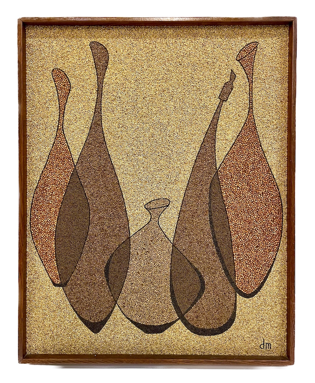 Midcentury Abstract Vase Seed Art~P77686867