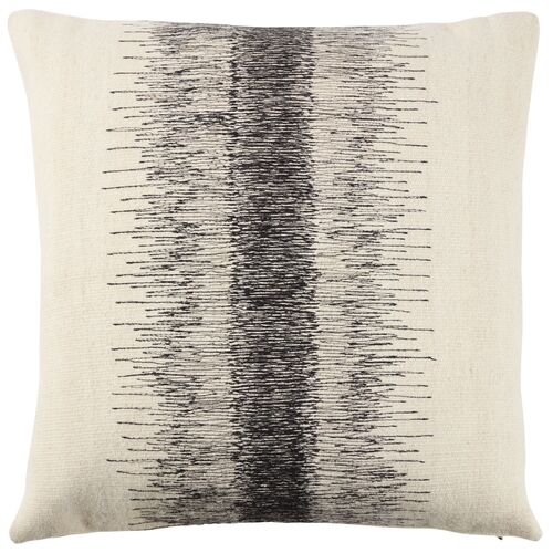 Aravalli 24x24 Handmade Ombre Pillow, White/Black Aravalli 24x24 Handmade Ombre Pillow, White/Black