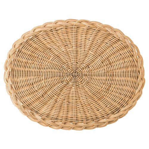 Braided Basket Oval Place Mat, Natural~P77350834
