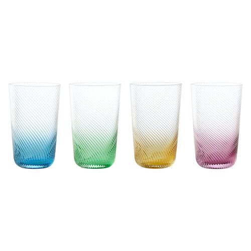 Swirl Highball Tumblers, Set of 4 Swirl Highball Tumblers, Set of 4