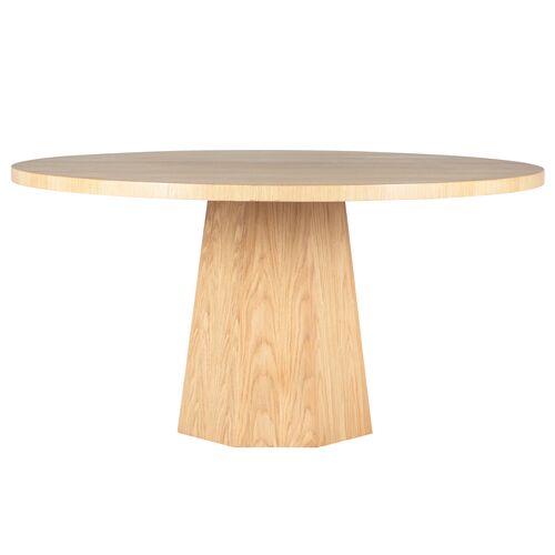 Chase 60" Round Dining Table, White Oak