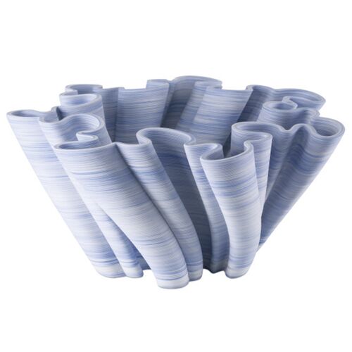 Twirl Porcelain Bowl, Blue