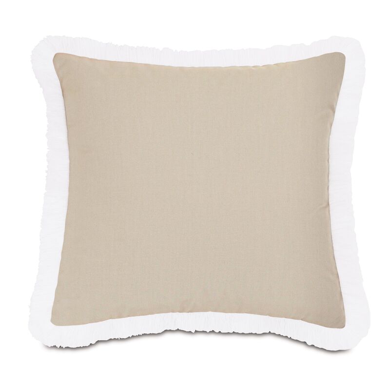 Luna 20x20 Outdoor Pillow, Oyster/White