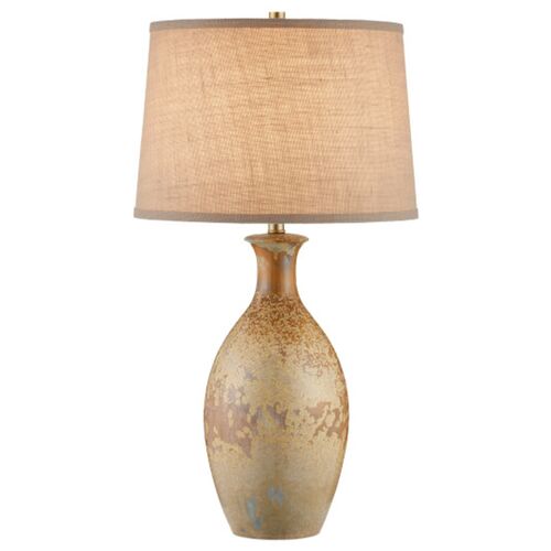 Stellata Ceramic Table Lamp, Ochre