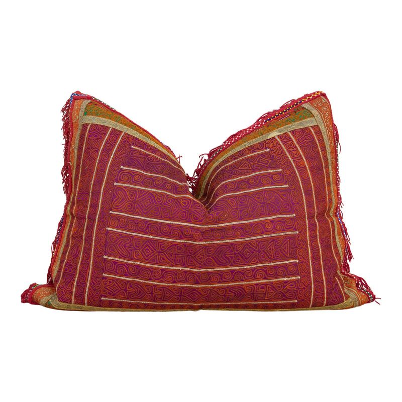 Chavvi Silk Embroidered Antique Pillow