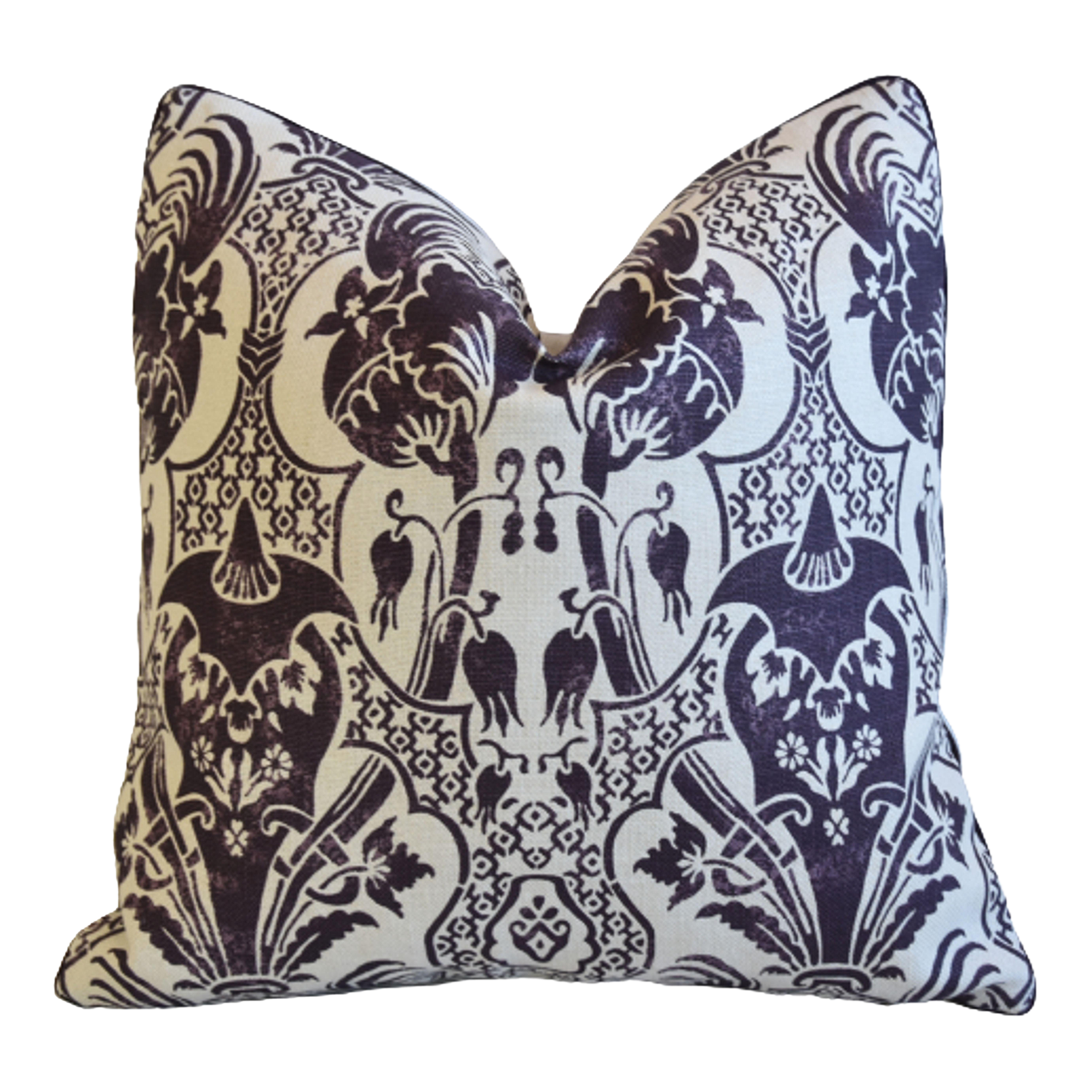 Pintura Studios Silk Linen Floral Pillow~P77667768