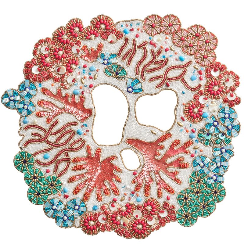 S/2 Cozumel Place Mats, Turquoise/Coral
