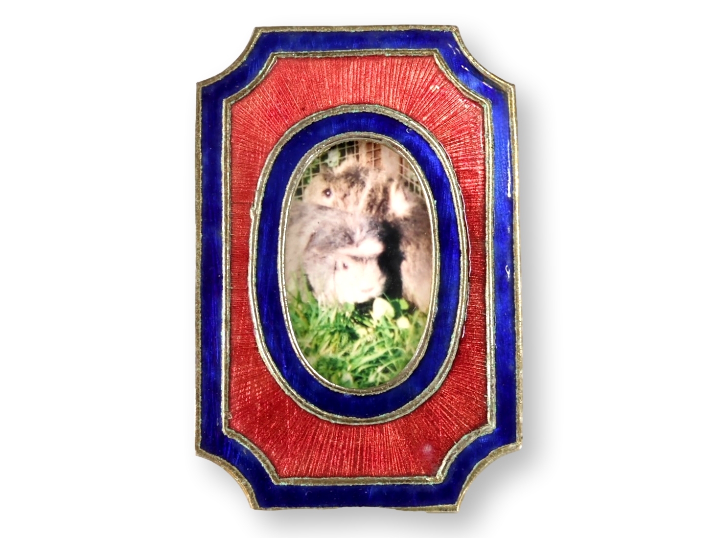 French Art Deco Guilloché Enamel Frame~P77729025