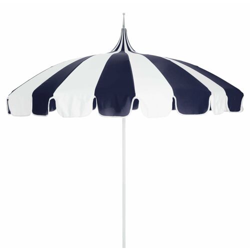 Pagoda Patio Umbrella, Navy/White~P76522261