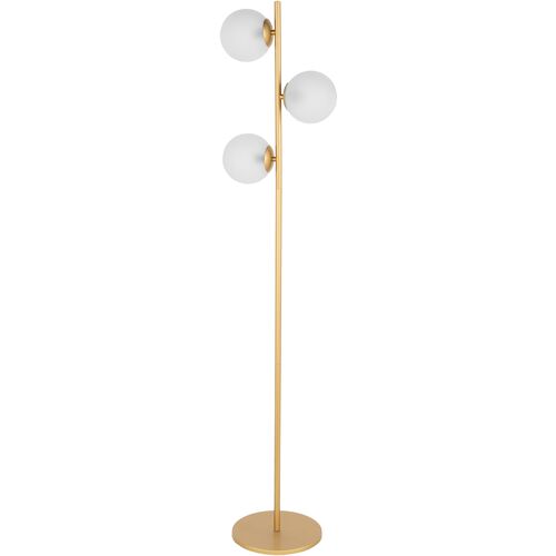 Jacob Frosted Globe Floor Lamp, Gold~P77628484