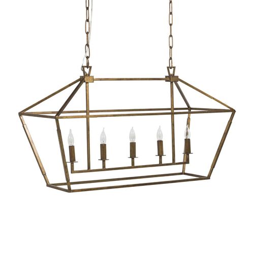 Adler Chandelier, Vintage Gold Adler Chandelier, Vintage Gold