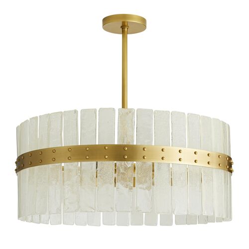 Sinclair 4-Light Glass Chandelier, Gold
