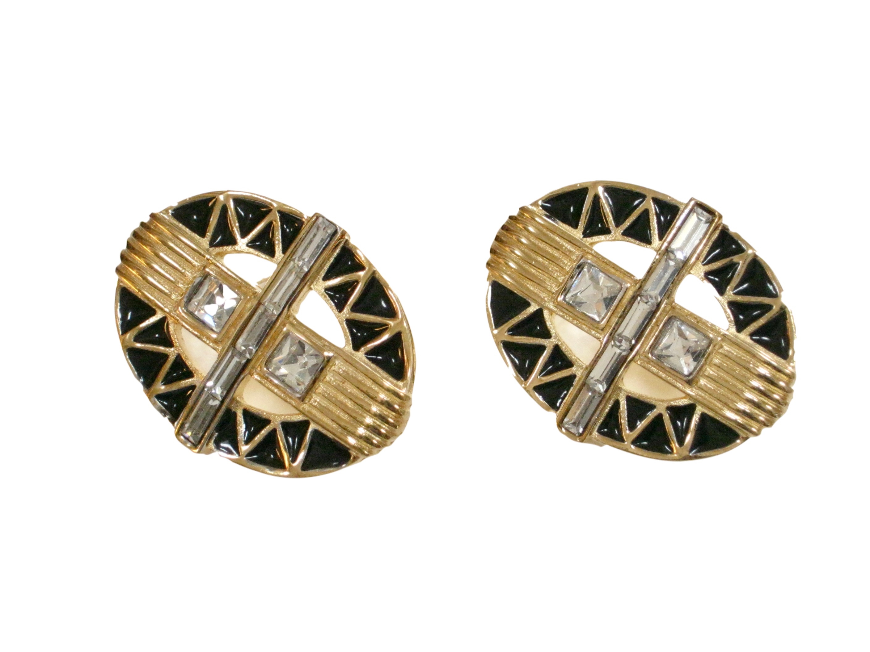 Givenchy Deco Crystal Enamel Earrings~P77648288