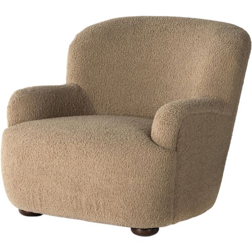 Micah Chair, Sheepskin Camel