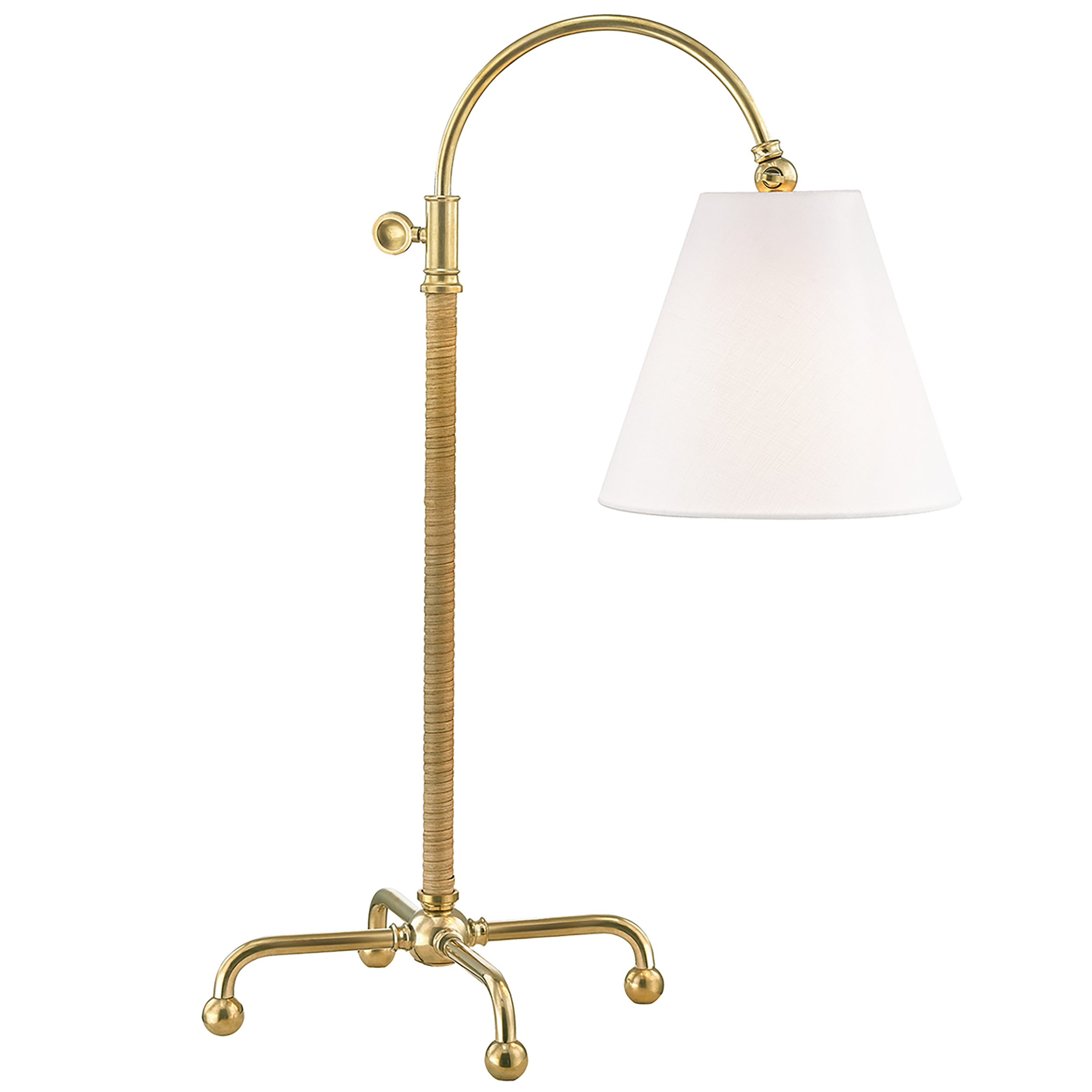Curves No.1 Table Lamp, Bamboo/Aged Brass