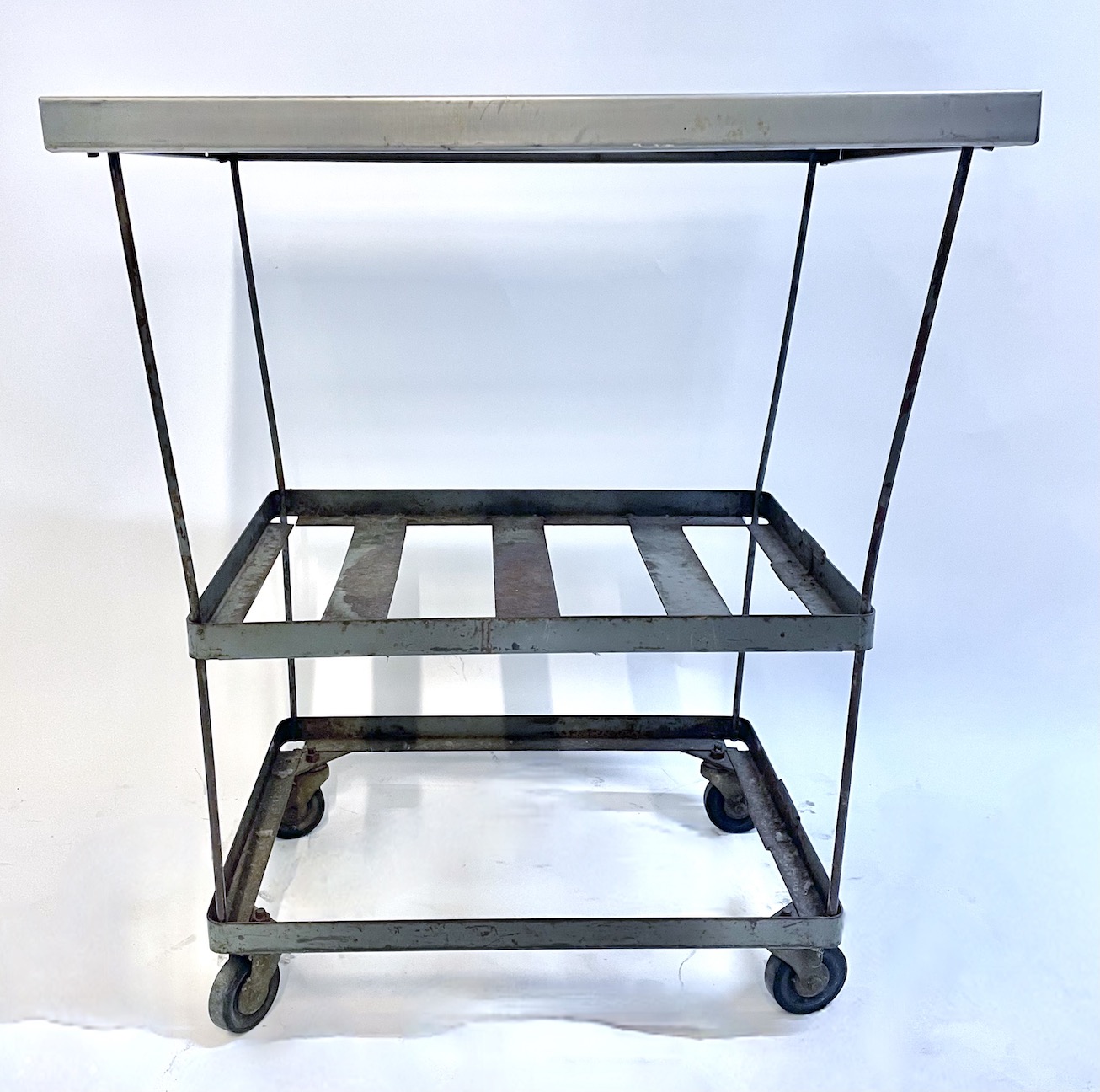 Industrial Steel Table On Casters~P77687585
