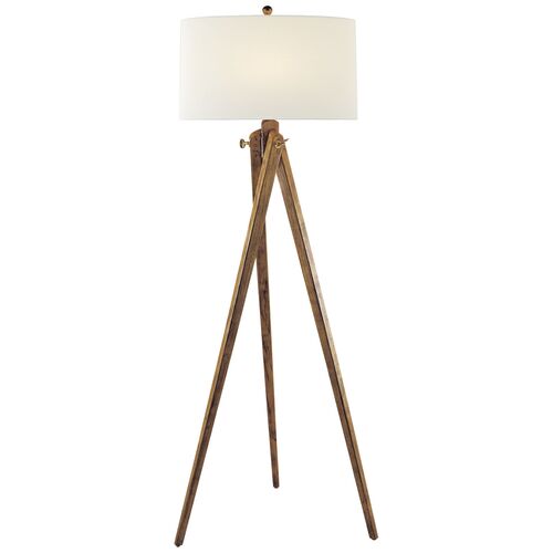 York Floor Lamp, French Waxed Wood~P76866201