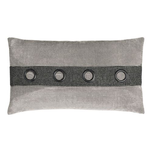Hawke Grommet Lumbar Plllow, Stone/Smoke