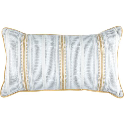 Dora Outdoor Lumbar Pillow, Mustard Stripe~P77651704