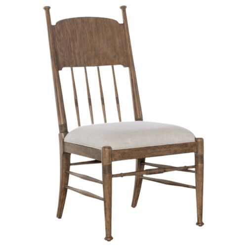 Americana Upholstered Linen Seat Side Chair Americana Upholstered Linen Seat Side Chair