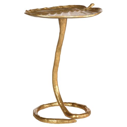 Mina Lily Pad Side Table, Gold~P47470019
