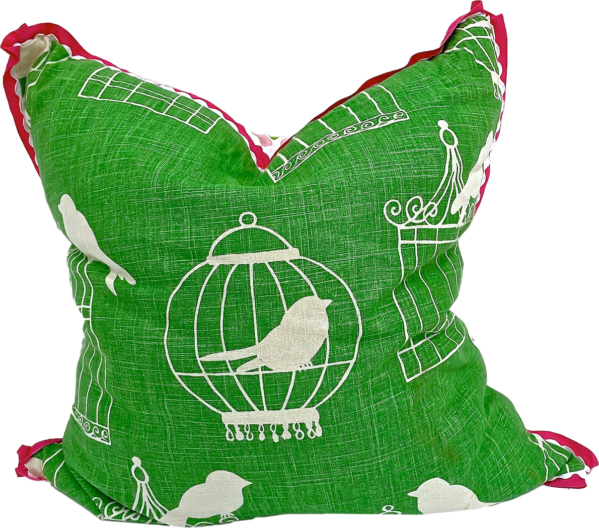 Birds With Cages & Polka Dot Pillow