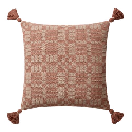 Ellery Tassel Pillow, Clay
