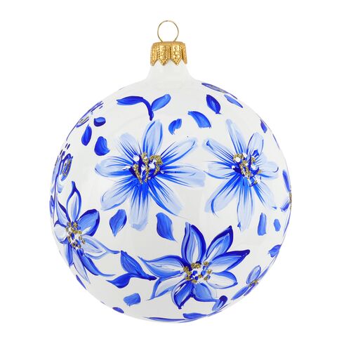 Ornaments Flowers Ornament, Blue and White