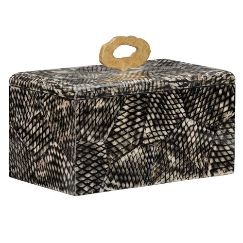 Nazare Fish Scale Box, Black Nazare Fish Scale Box, Black