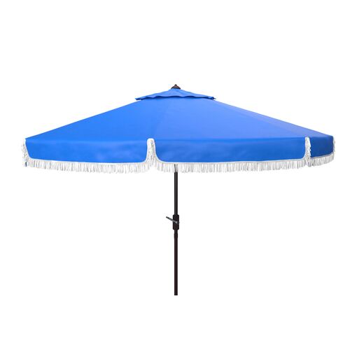 Roma Fringe Outdoor Patio Umbrella, Pacific Blue~P77647838