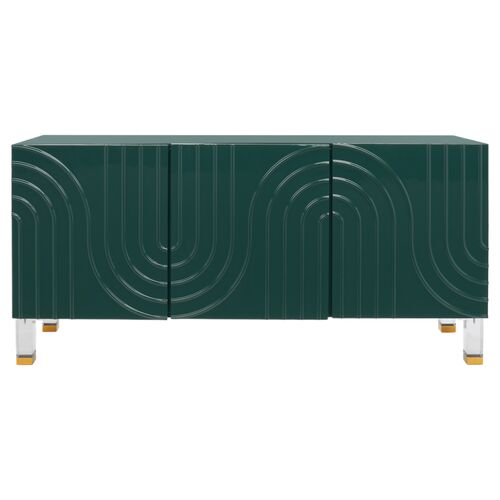 Serrena Wave Acrylic 3-Door Sideboard