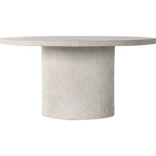 Celeste 60" Round Outdoor Dining Table, Concrete~P111118140