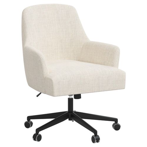 Darcy Desk Chair, Linen~P77649323