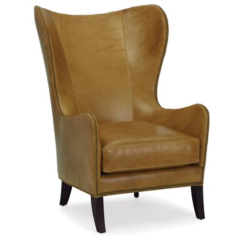 Prescott Wingback Chair, Scotch Leather~P77543501